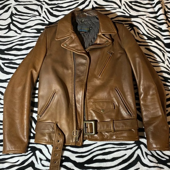 New Schott Perfecto 519 Brown Leather Jacket (S) - Picture 8 of 9